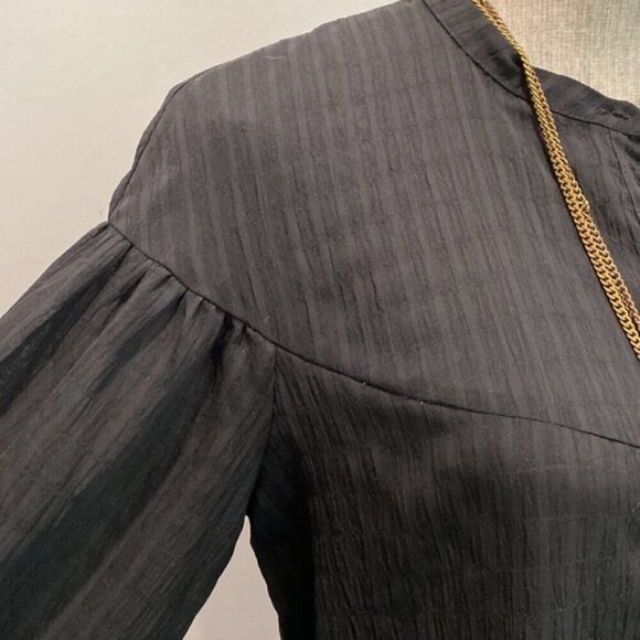 Samsoe Black Long Sleeve Blouse - Picture 3 of 16